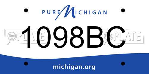 1098BC Michigan License Plate