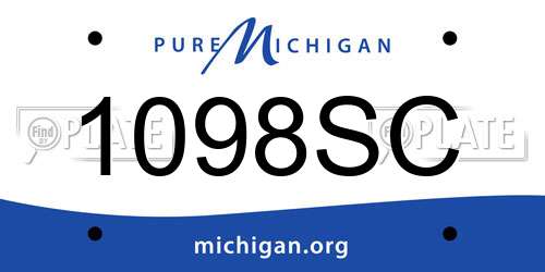 1098SC Michigan License Plate