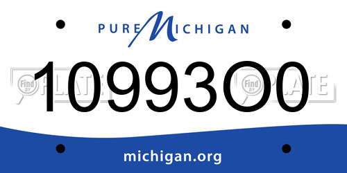 10993O0 Michigan License Plate