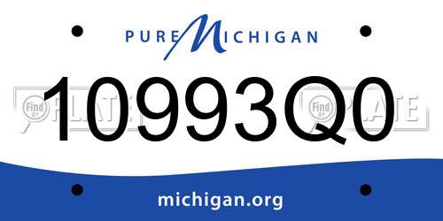10993Q0 Michigan License Plate
