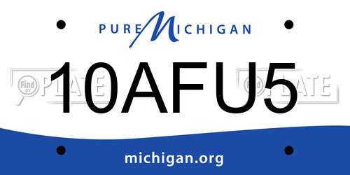 10AFU5 Michigan License Plate