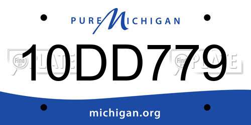 10DD779 Michigan License Plate