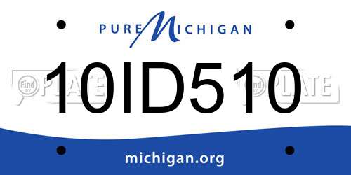 10ID510 Michigan License Plate