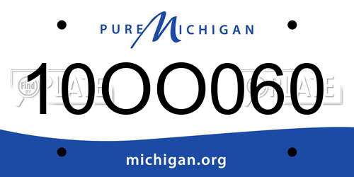 10OO060 Michigan License Plate
