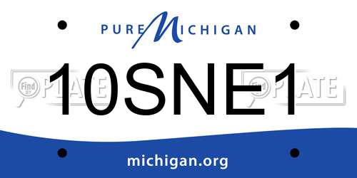 10SNE1 Michigan License Plate