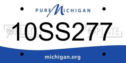 10SS277 Michigan License Plate