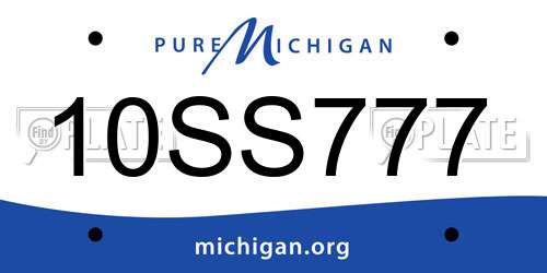 10SS777 Michigan License Plate