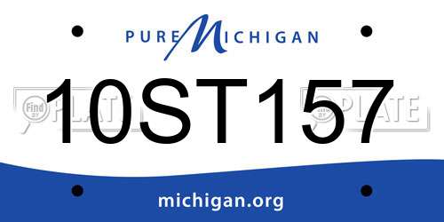 10ST157 Michigan License Plate