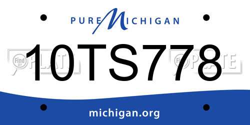 10TS778 Michigan License Plate