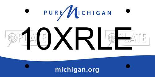 10XRLE Michigan License Plate