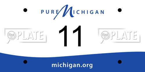 11 Michigan License Plate