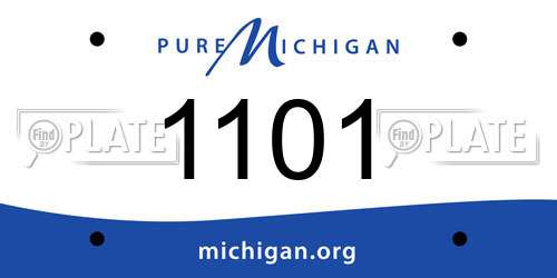 1101 Michigan License Plate