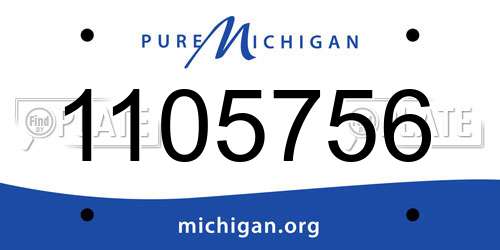 1105756 Michigan License Plate