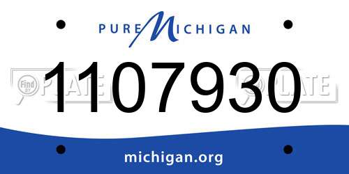 1107930 Michigan License Plate