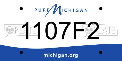 1107F2 Michigan License Plate