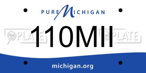 110MII Michigan License Plate