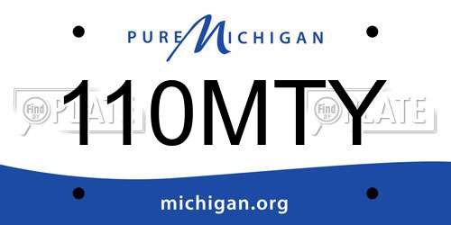 110MTY Michigan License Plate