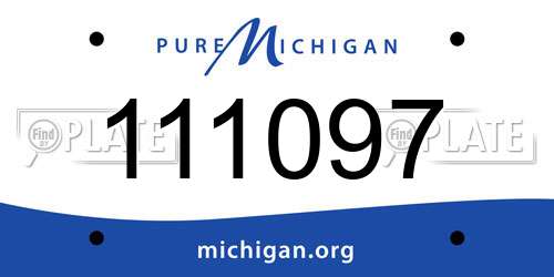 111097 Michigan License Plate