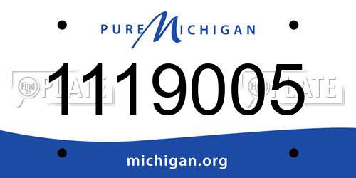 1119005 Michigan License Plate