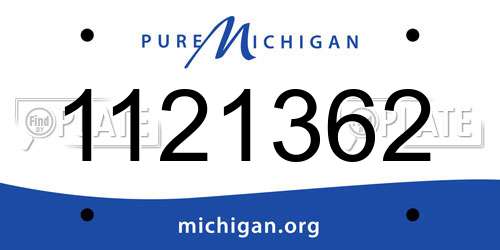 1121362 Michigan License Plate