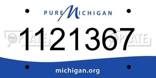 1121367 Michigan License Plate