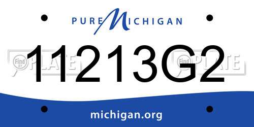 11213G2 Michigan License Plate