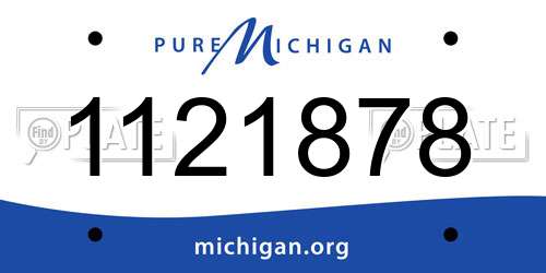 1121878 Michigan License Plate
