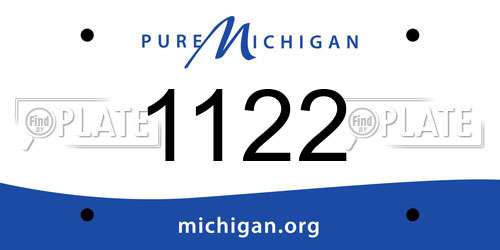 1122 Michigan License Plate