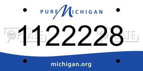 1122228 Michigan License Plate