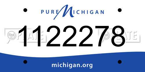 1122278 Michigan License Plate