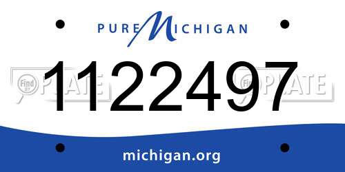 1122497 Michigan License Plate