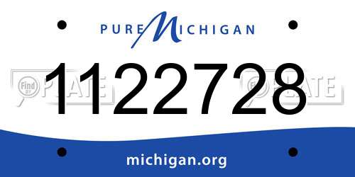 1122728 Michigan License Plate