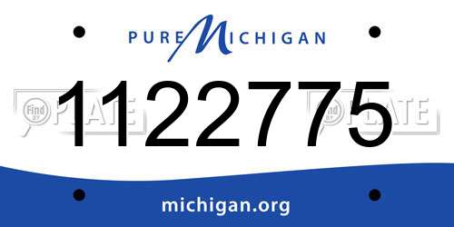 1122775 Michigan License Plate