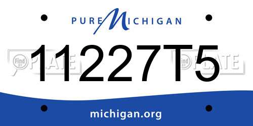 11227T5 Michigan License Plate