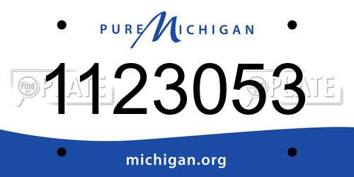1123053 Michigan License Plate