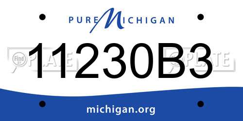 11230B3 Michigan License Plate