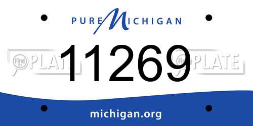 11269 Michigan License Plate