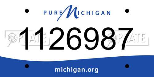 1126987 Michigan License Plate