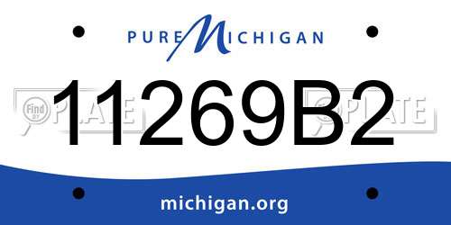 11269B2 Michigan License Plate