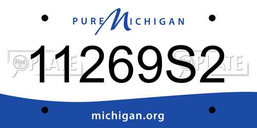11269S2 Michigan License Plate