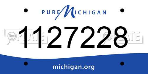 1127228 Michigan License Plate