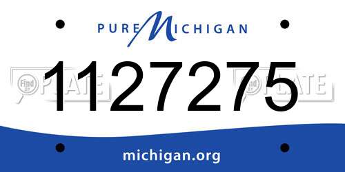 1127275 Michigan License Plate