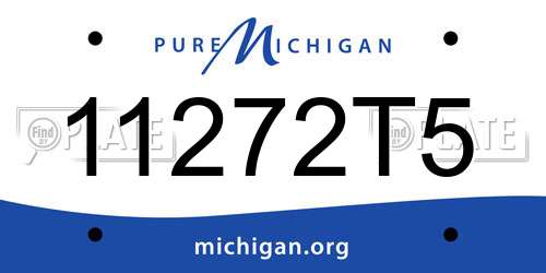 11272T5 Michigan License Plate