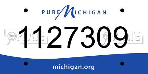 1127309 Michigan License Plate