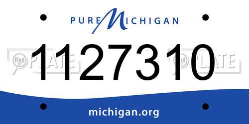 1127310 Michigan License Plate