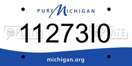 11273I0 Michigan License Plate