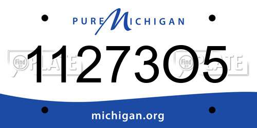 11273O5 Michigan License Plate