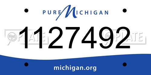1127492 Michigan License Plate