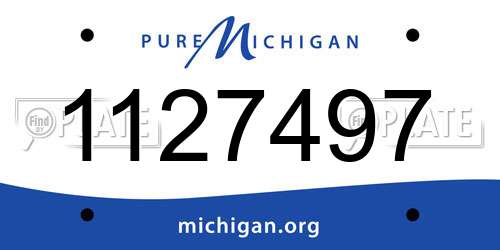 1127497 Michigan License Plate
