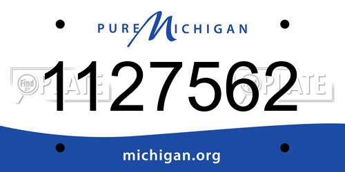 1127562 Michigan License Plate